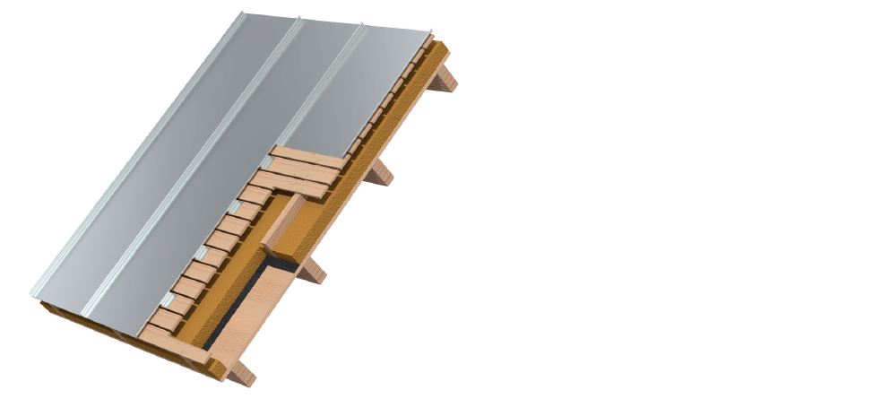 Standing seam roof on a ventilated system – NedZink